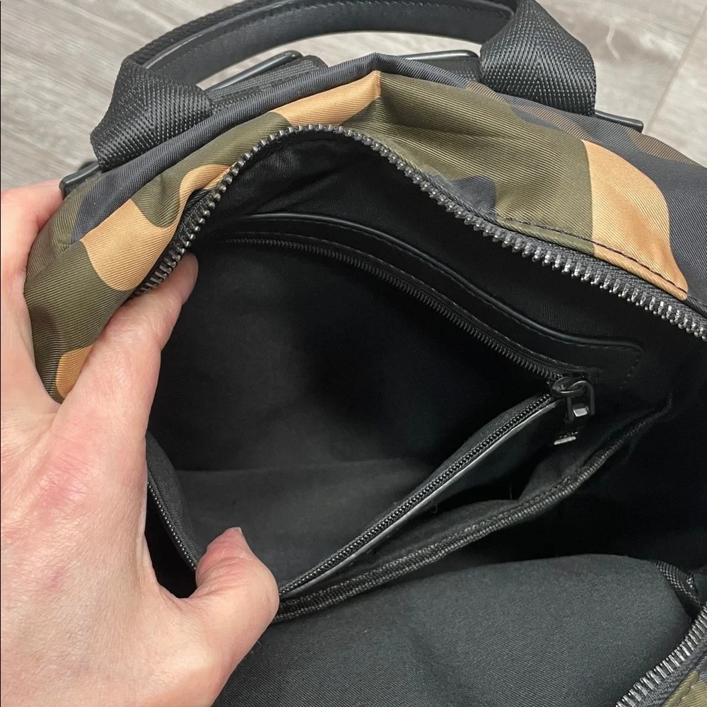 Badgley Mischka Camo Camouflage Laptop Backpack Khaki Green Brown Black